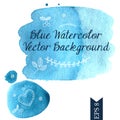 Blue watercolor vector background