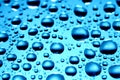 Blue waterdrops