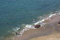 Blue waters of the Arabian sea at Cola beach, Goa, India