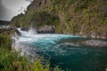 Blue waters of the Petrohue River in Chile