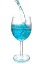 Blue wather in glass
