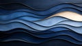Blue wave abstract art background Royalty Free Stock Photo