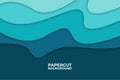 Blue wave abstract geometric background vector illustration, web banner design, discount card, promotion, flyer layout, ad,