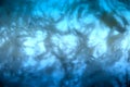 Blue wave abstract or rippled water on the surface. Water waves with shining and bubbles texture background. Royalty Free Stock Photo