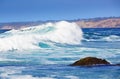Blue Wave Breaks On La Jolla California Beach Royalty Free Stock Photo
