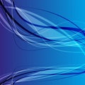 Blue wave curve background vector