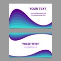 Blue wave design business card template set Royalty Free Stock Photo