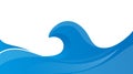 blue wave. Dynamic wavy shape for banners, covers, posters, flyers