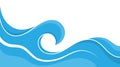 blue wave. Dynamic wavy shape for banners, covers, posters, flyers
