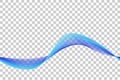 Blue Wave horizontal Lines, at transparent effect background Royalty Free Stock Photo