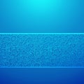 Blue wave horizontal ornamental background. Vector