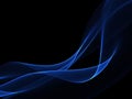 Blue wave light abstract of black background Royalty Free Stock Photo