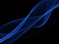 Blue wave light abstract of black background Royalty Free Stock Photo