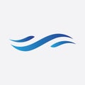 Blue Wave Logo Vector. wAter wave illustration template design
