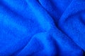 Blue wave microfiber fabric texture Royalty Free Stock Photo