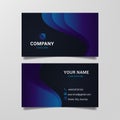 Blue wave modern business card template Royalty Free Stock Photo