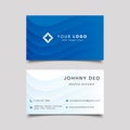 Blue wave modern creative business card and name card Royalty Free Stock Photo