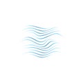 Blue wave motion object icon isolated vector background Royalty Free Stock Photo