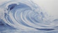 Blue wave oil painting using brush technique. Royalty Free Stock Photo