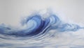 Blue wave oil painting using brush technique. Royalty Free Stock Photo