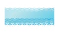 Blue Wave Pattern Decorative Border Vector, vector design Generative AI Royalty Free Stock Photo