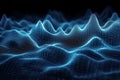 Blue wave pattern pulsates, symbolizing the rhythmic heartbeat of life