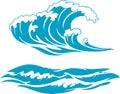Blue Wave Surf Royalty Free Stock Photo