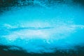 Blue wave underwater in ocean. Clear barrel wave Royalty Free Stock Photo