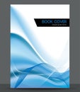 Blue wave vector brochure / booklet cover design t