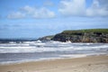 Blue waves and cliffs on the wild atlantic way Royalty Free Stock Photo