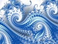 Blue waves fractal Royalty Free Stock Photo