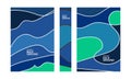 blue waves and lines vector design background banners templates digital, etc. Royalty Free Stock Photo