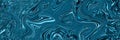 Blue waves marble texture. Precious metal flow image. Liquid surface artwork. 3d illustration Royalty Free Stock Photo