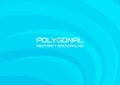 Blue waves polygonal background and gradient, suitable for cover poster or backdrop.