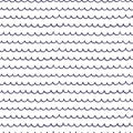 Blue waves simple nautical seamless pattern