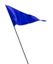 Blue Waving Golf Flag Royalty Free Stock Photo