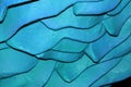 Blue wavy background. Abstraction. Textured relief wall