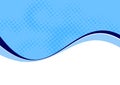 Blue wavy curves on white Royalty Free Stock Photo