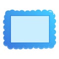 Blue wavy frame creating blank square shape Royalty Free Stock Photo