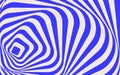 Blue wavy lines abstract background. Trendy psychedelic retro style backdrop. Waves, swirl and twirl pattern