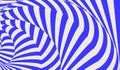 Blue wavy lines abstract background. Trendy psychedelic retro style backdrop. Waves, swirl and twirl pattern