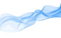 Blue wavy lines on white background
