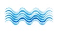 Blue Wavy Water Lines Abstract Pattern, vector design Generative AI Royalty Free Stock Photo