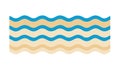 Blue Wavy Water Texture Pattern Strip Illustration, vector design Generative AI Royalty Free Stock Photo