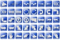 Blue web buttons Royalty Free Stock Photo