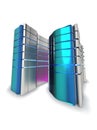 Blue Web Servers Royalty Free Stock Photo