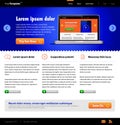 Blue Website Template: Front Page