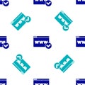 Blue Website template icon isolated seamless pattern on white background. Internet communication protocol. Vector Royalty Free Stock Photo