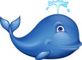 Blue whale cartoon Royalty Free Stock Photo