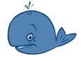 Blue whale cartoon Royalty Free Stock Photo